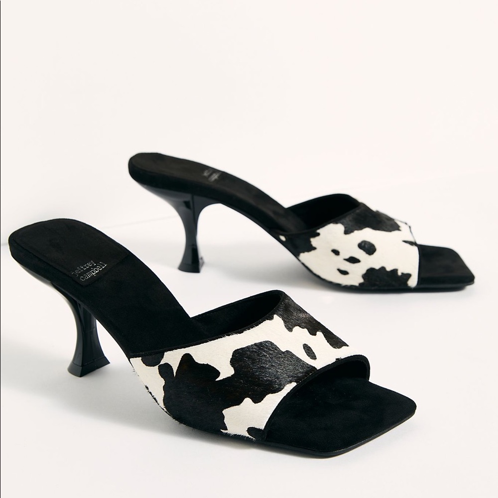 ‼️ SOLD ‼️ JEFFREY CAMPBELL COW PRINT HEEL SZ 9.5